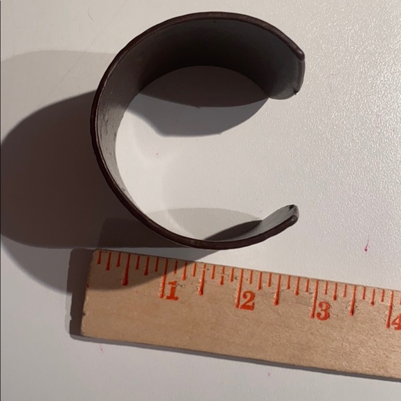 Bracelet Metal snake leather cuff lot of two - Picture 6 of 11